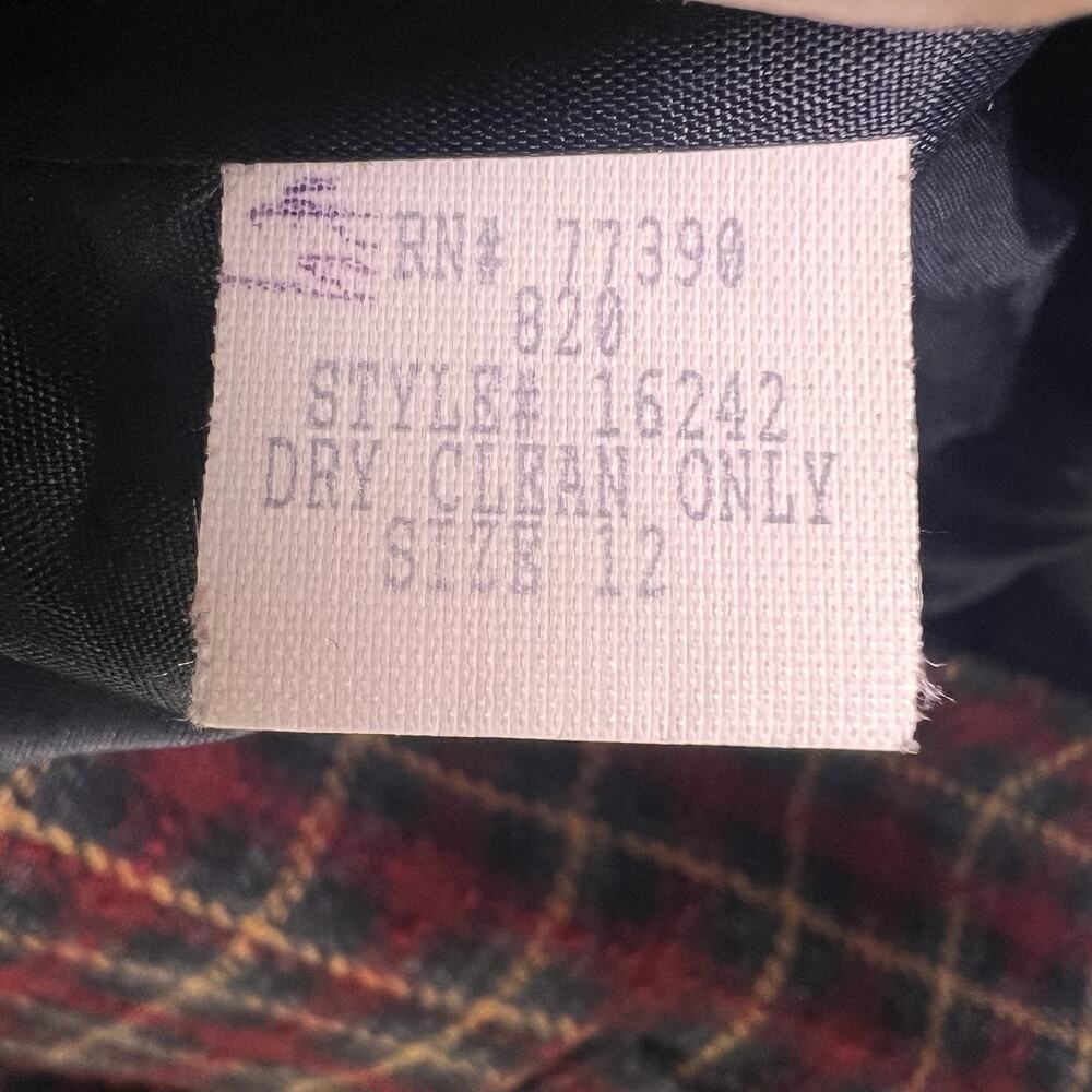 Vintage Clifford & Wills Wool Plaid Blazer Jacket Womens Size 12 Y2K Preppy 90s - Picture 7 of 10